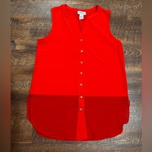 Carmen Marc Valvo Button Down Tank Top Size Small
